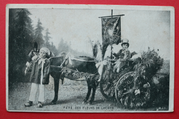 Ansichtskarte AK Louchon 1914 Fete des Fleurs Kinder Mode Esel Wagen Frankreich France 31 Haute Garonne